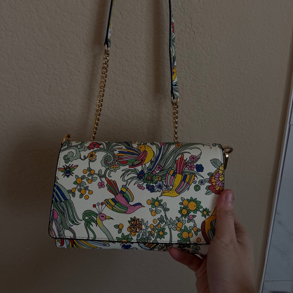 Authentic RARE Tory Burch Printed Chain Crossbody